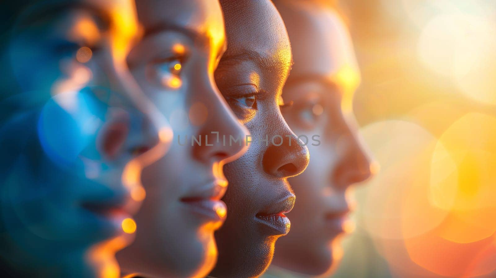 Group of female face, diversity concept.