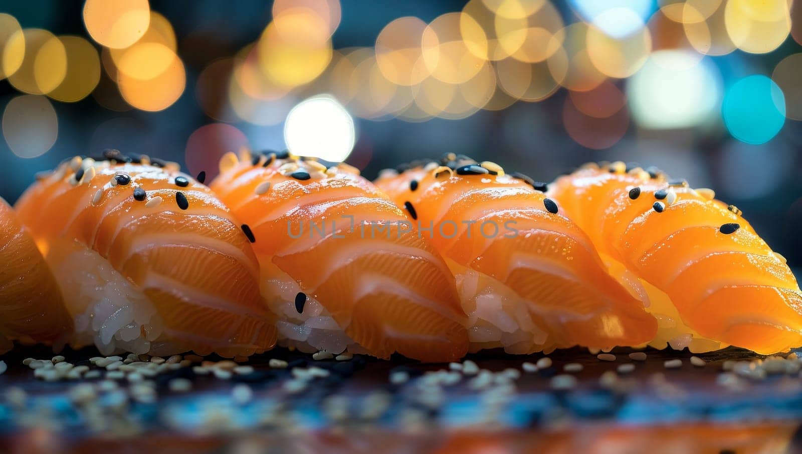 Salmon Nigiri Sushi in Japanese Food Style