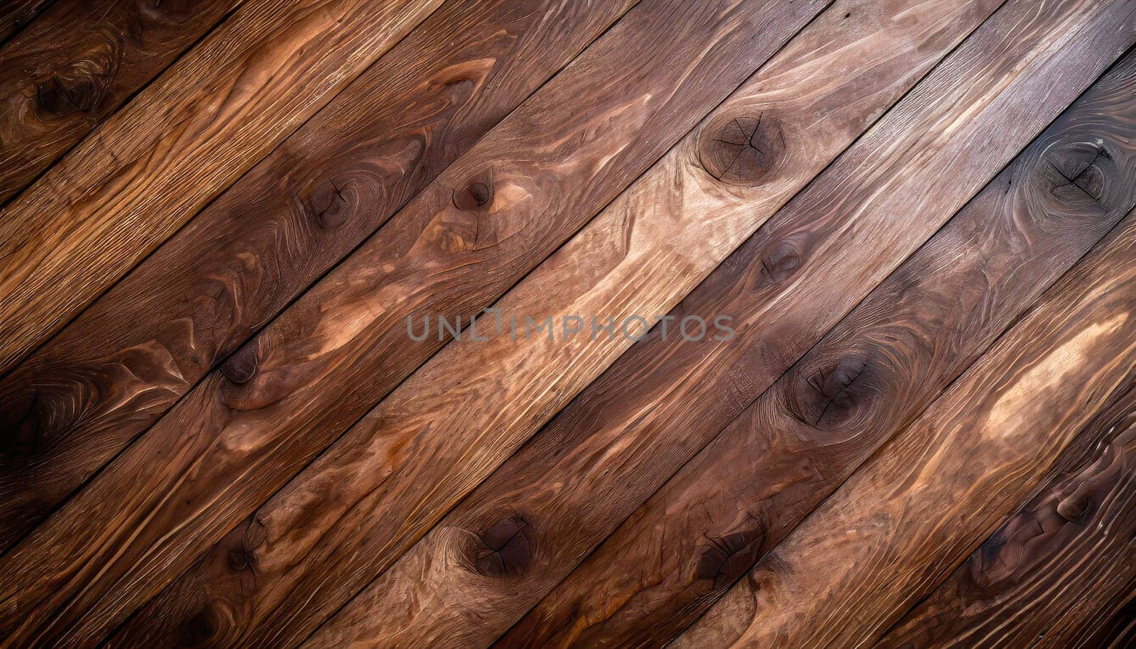 Natural wood texture. Wood background. Dark rustic planks table top flat lay view.