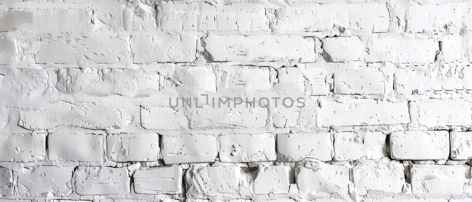 A seamless white brick wall displays an immaculate finish, giving off a clean and modern aesthetic