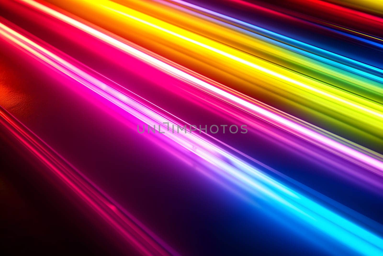 Colorful diagonal rays wallpaper and background. Neural network generated image. Not based on any actual scene or pattern.