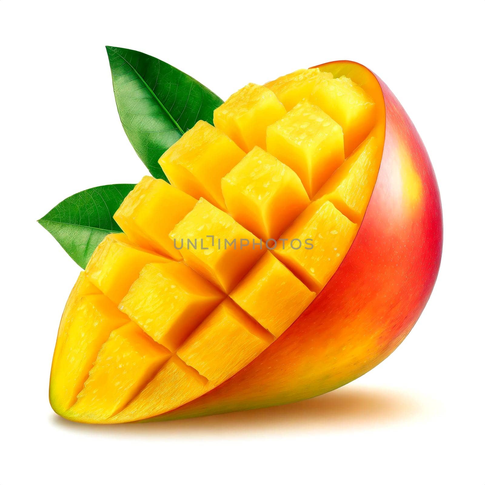 mango isolated on white background. AI generated