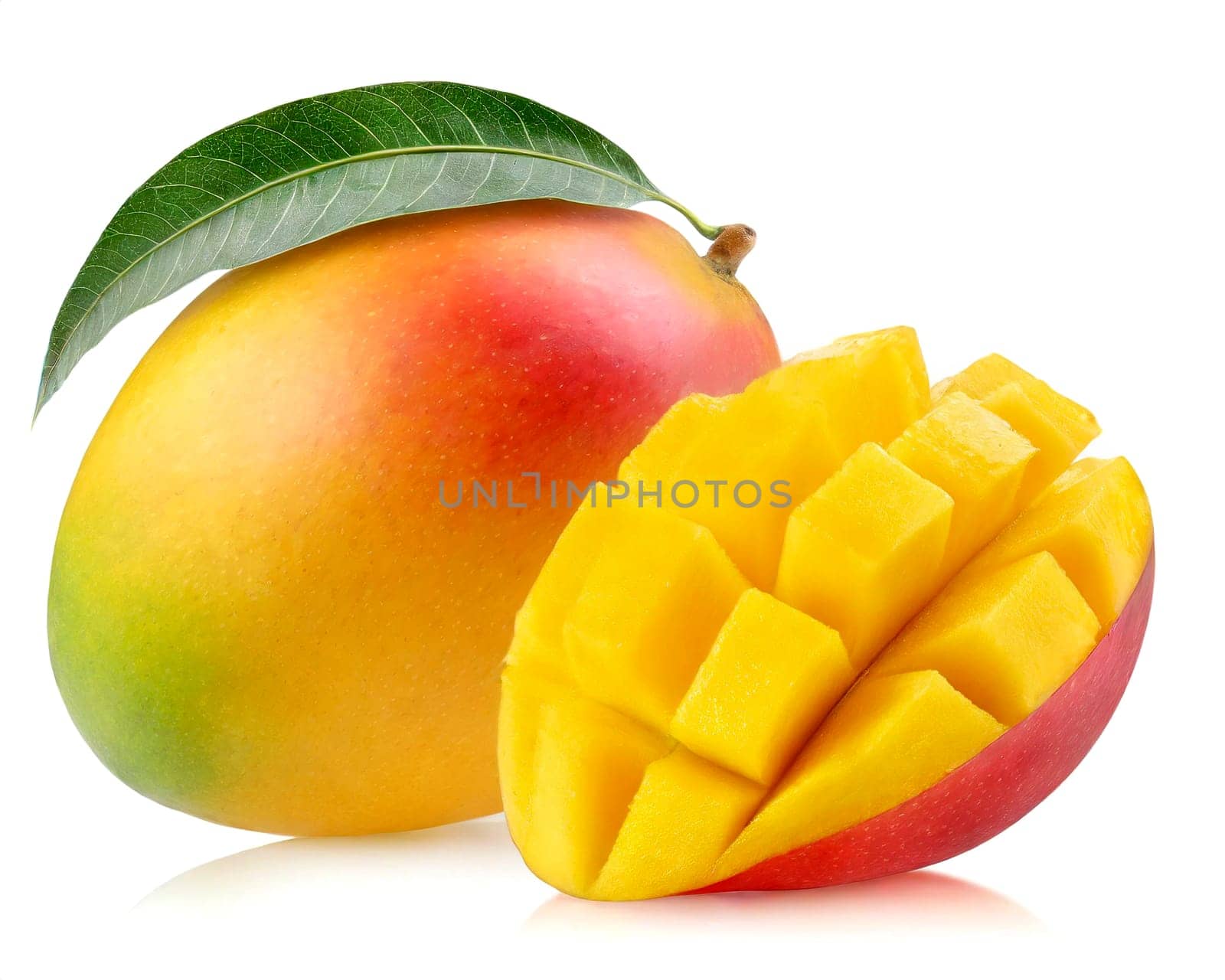 mango isolated on white background. AI generated