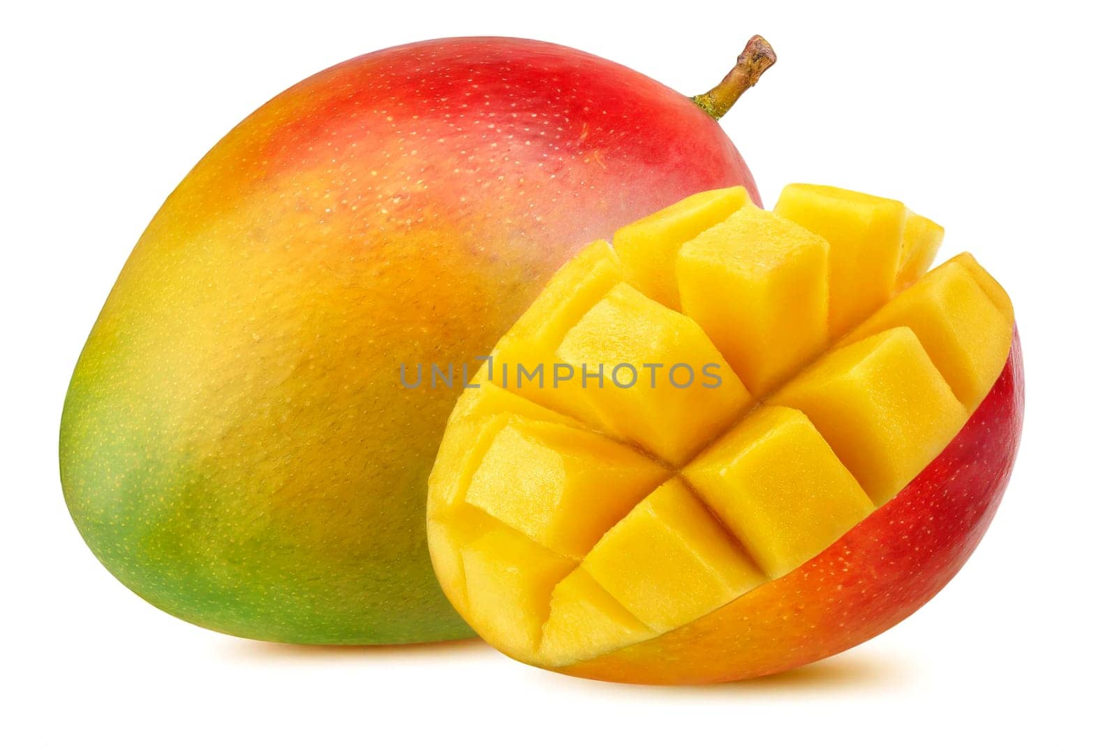 mango isolated on white background. AI generated