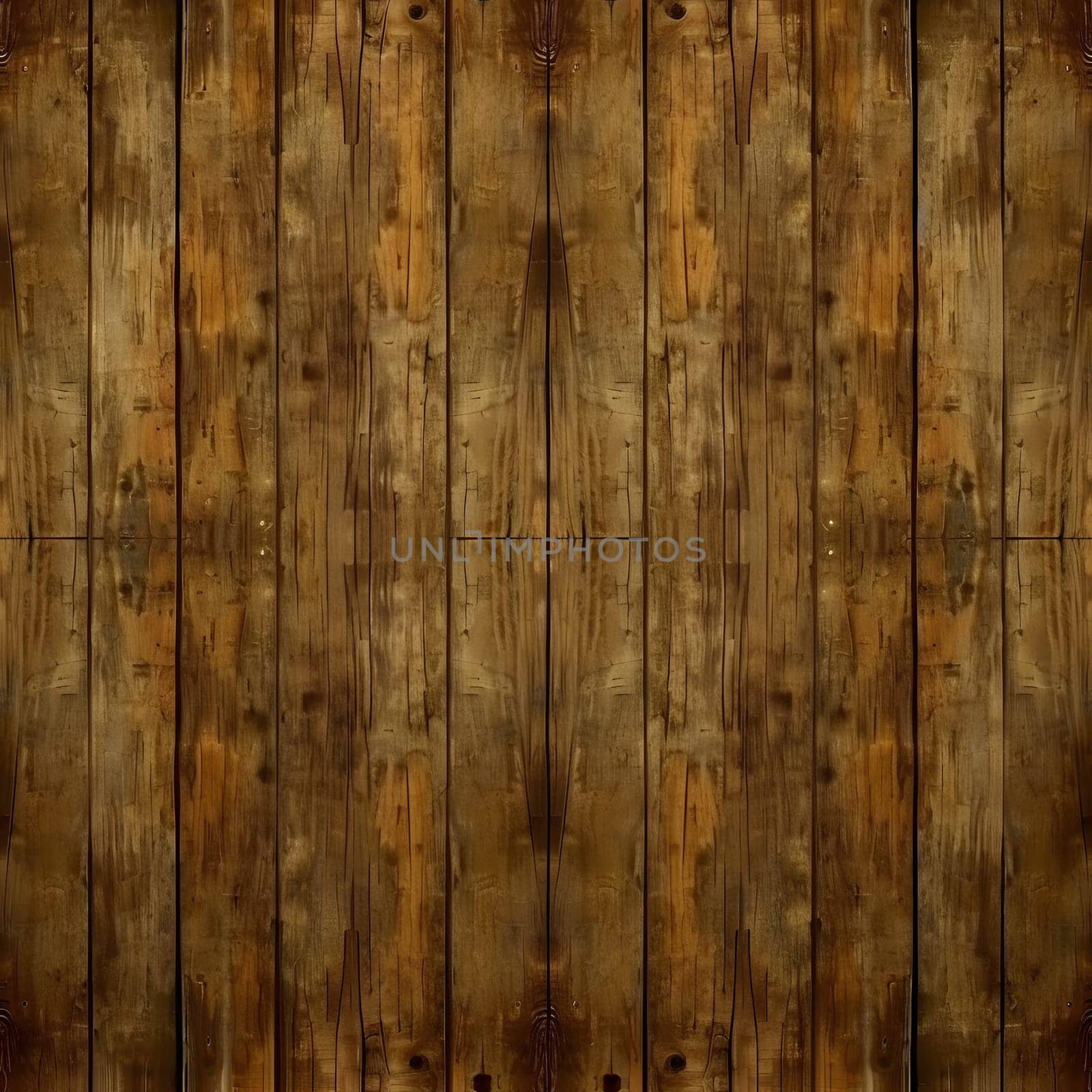 Medium brown wood background. Seamless wooden planks board texture. Neural network generated image. Not based on any actual scene or pattern.
