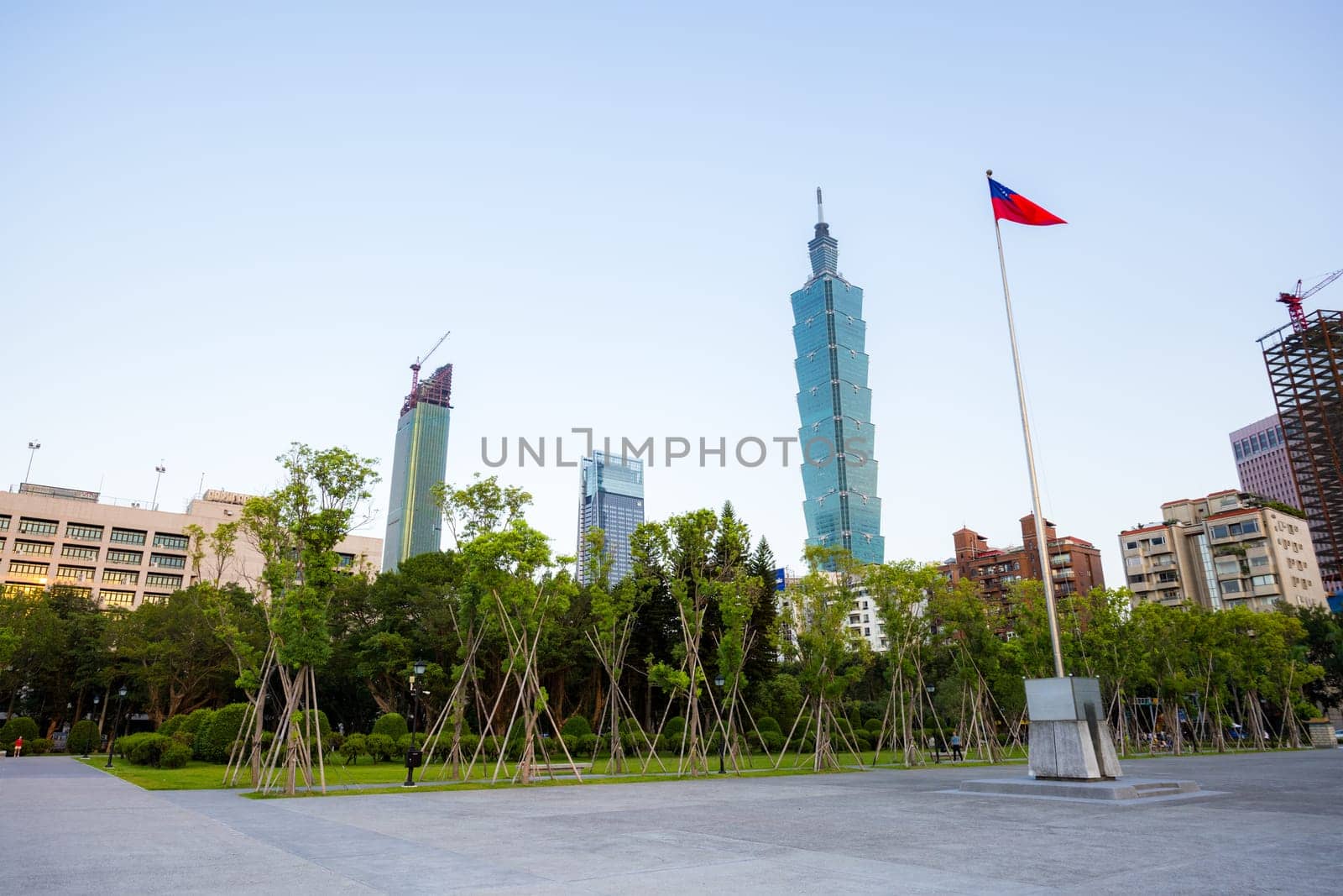 Taipei, Taiwan 14 September 2023: Taipei city landmark