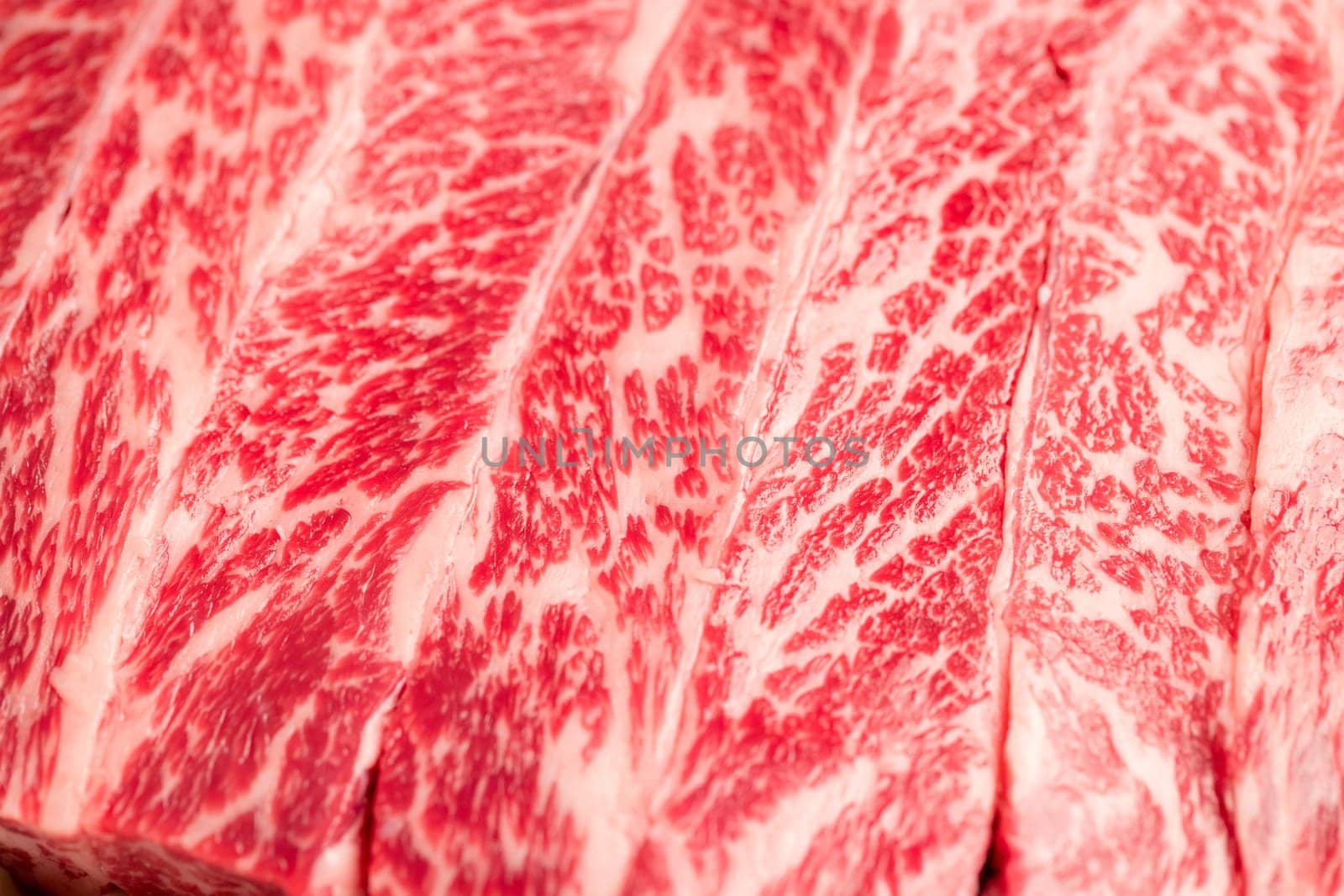 Close up of the steak beef texture