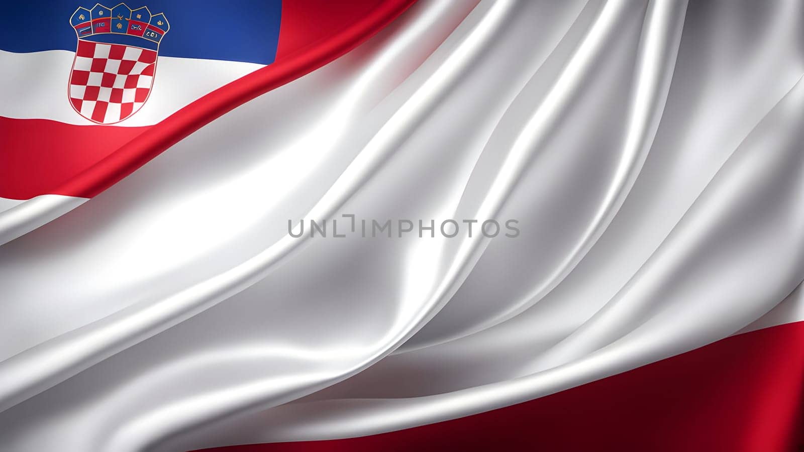 Abstract flag on silk background