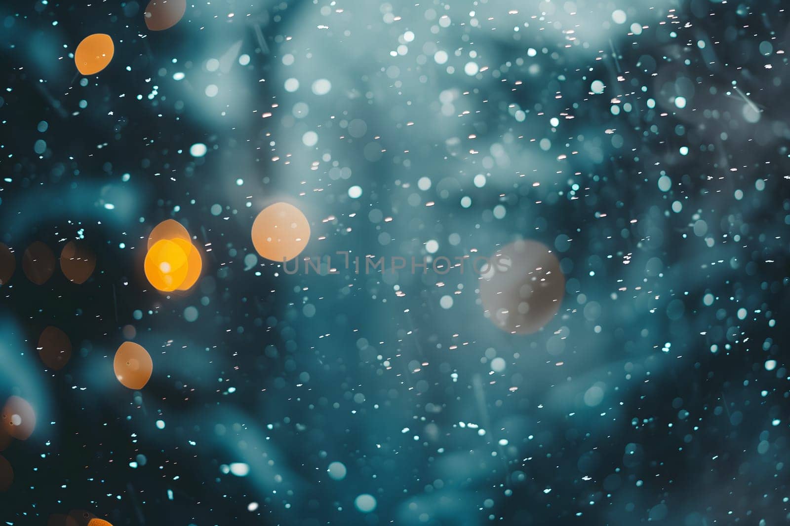 Generic snowfall closeup background with selective focus. Neural network generated in January 2024. Not based on any actual scene or pattern.