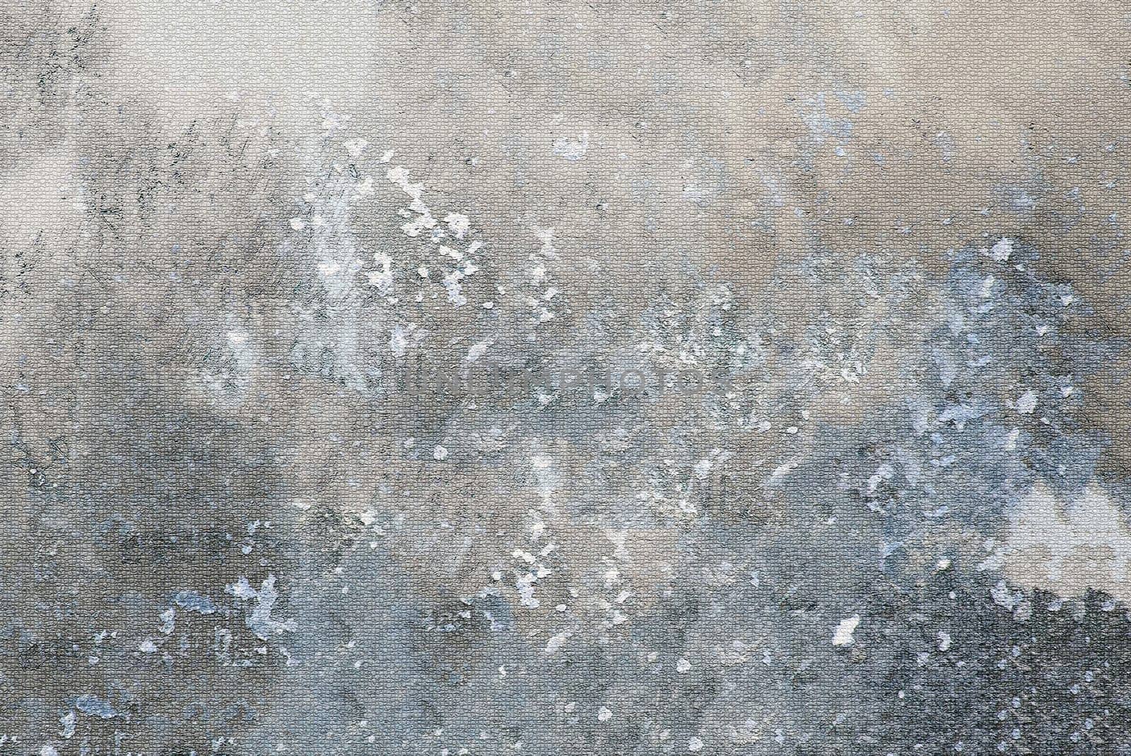 The texture of a gray old rough wall with spots and irregularities on the surface in close-up