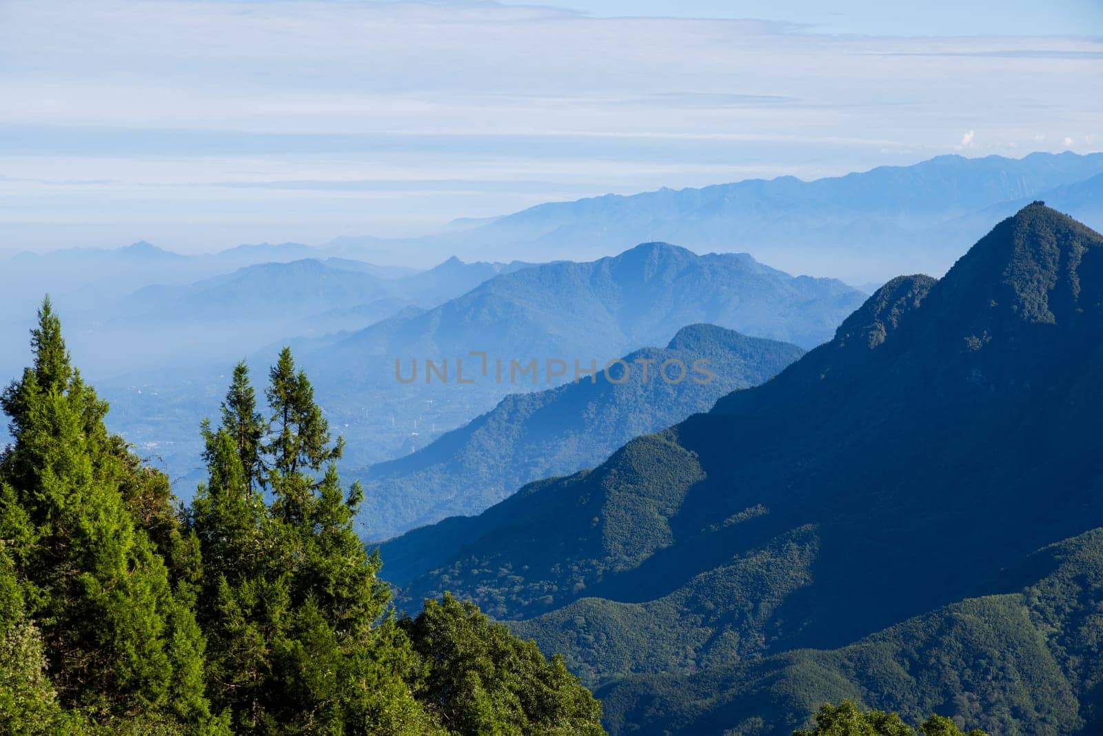 Beautiful landscape over the mountain