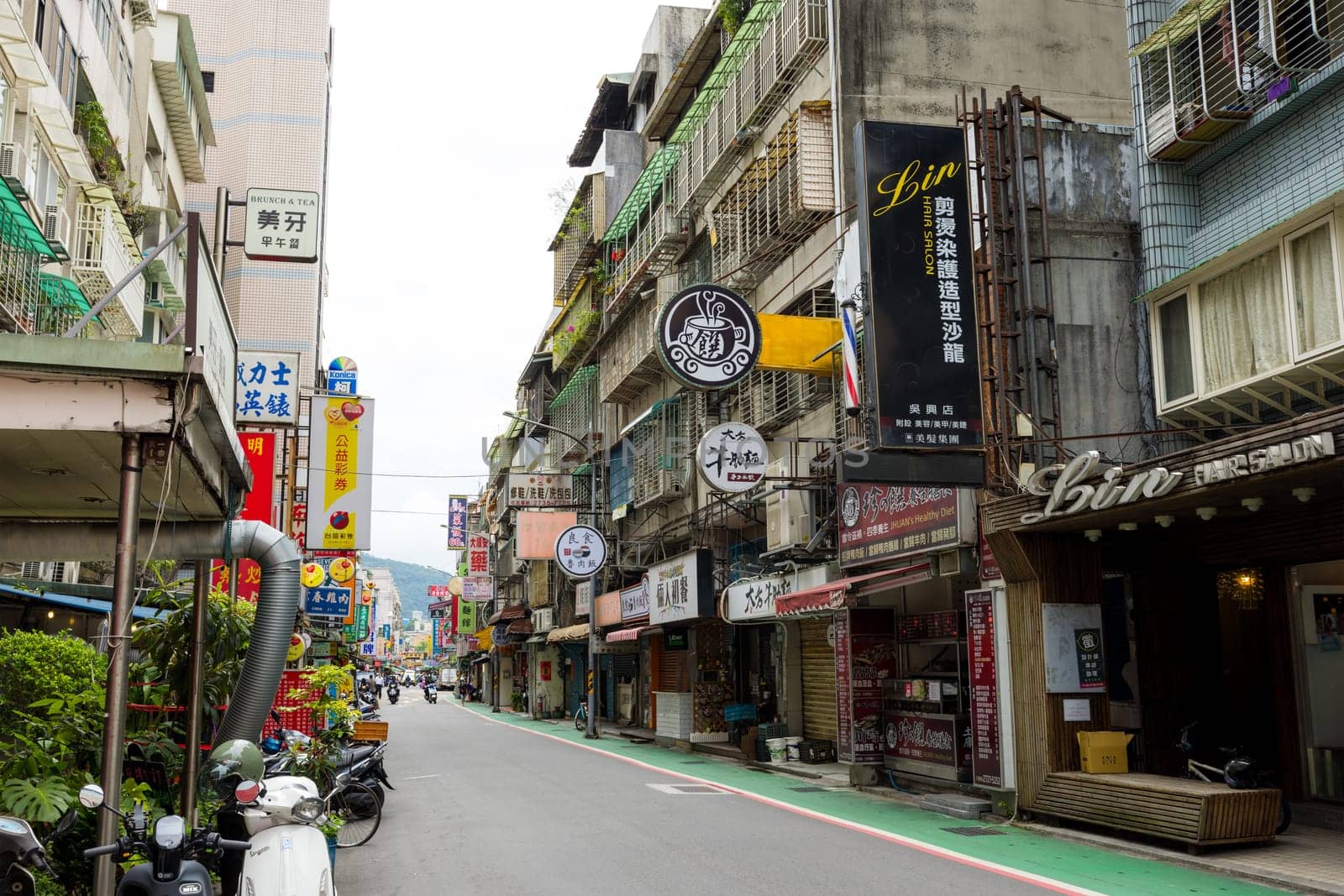 Taipei, Taiwan 14 October 2023: Taipei city street