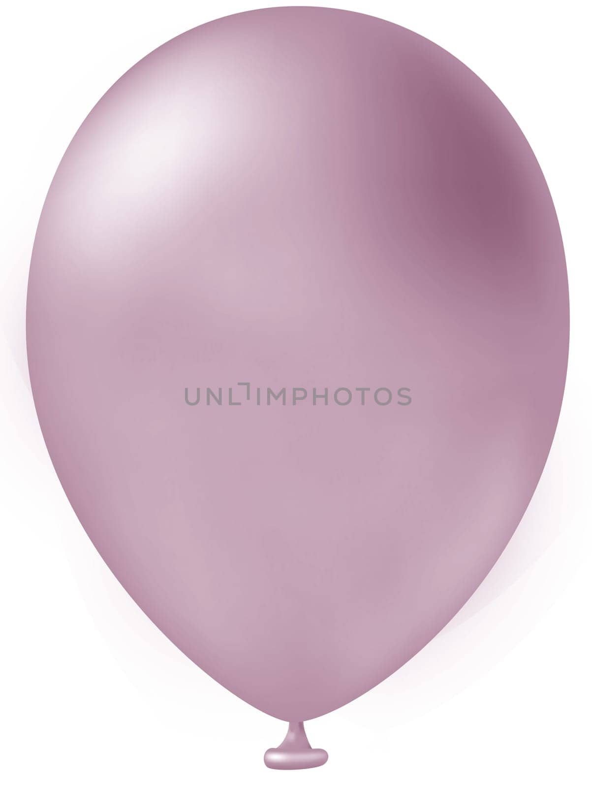 Single pink balloon on a white background close-up