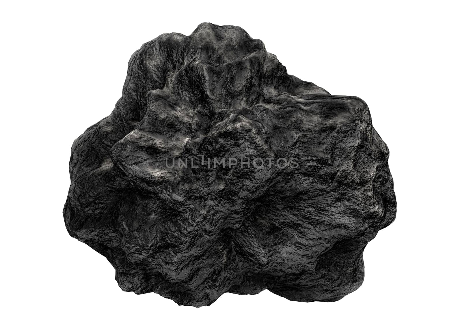 Very big and beautiful black rocks on white background