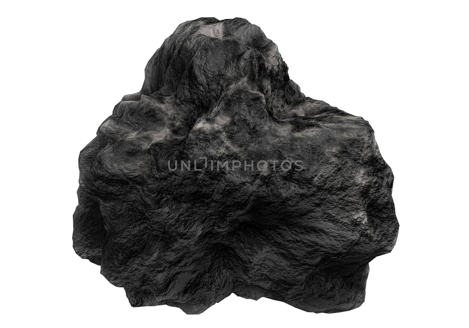 Very big and beautiful black rocks on white background