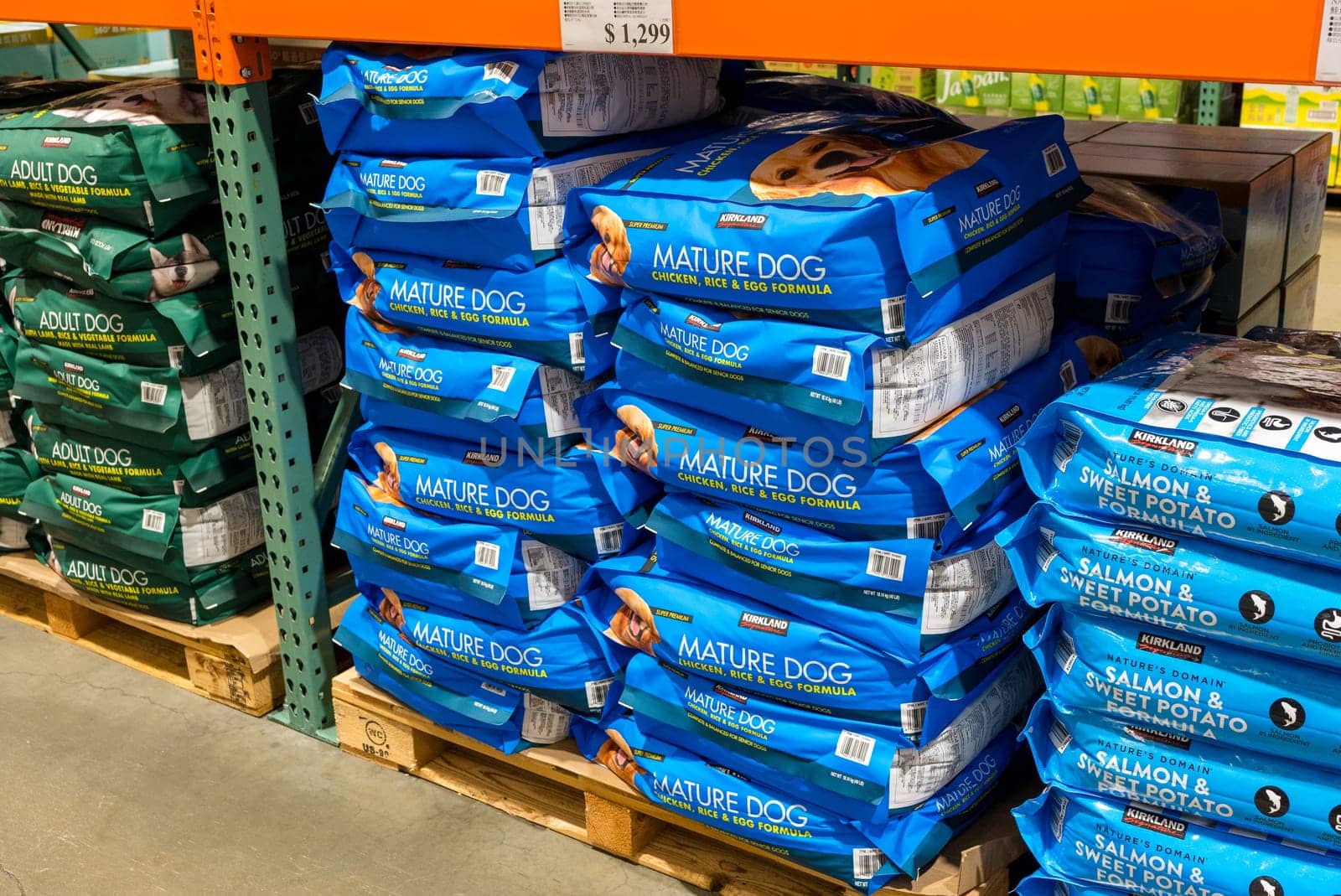 Taiwan 21 February 2024: Inside of the Costco store in Taiwan