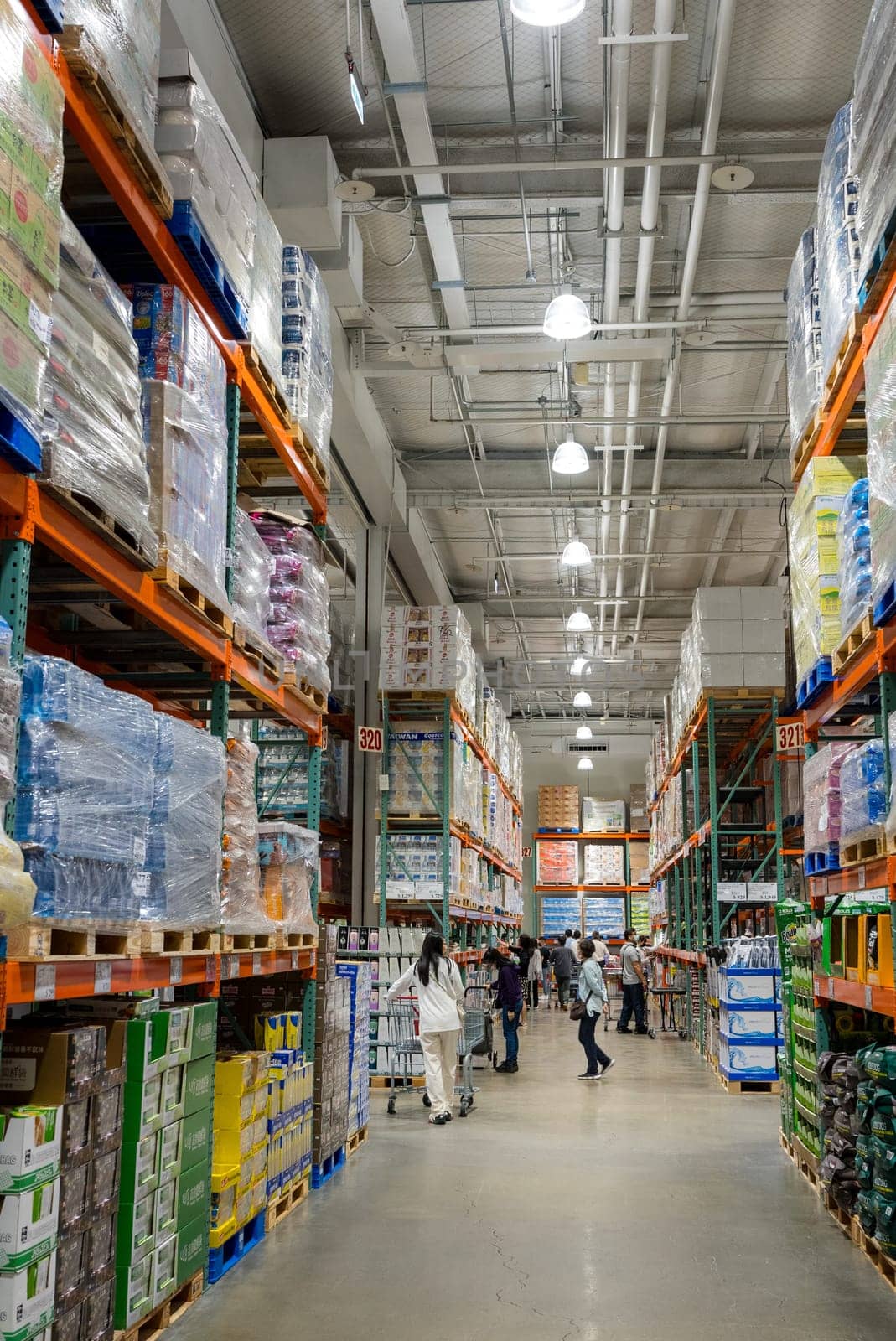 Taiwan 21 February 2024: Inside of the Costco store in Taiwan