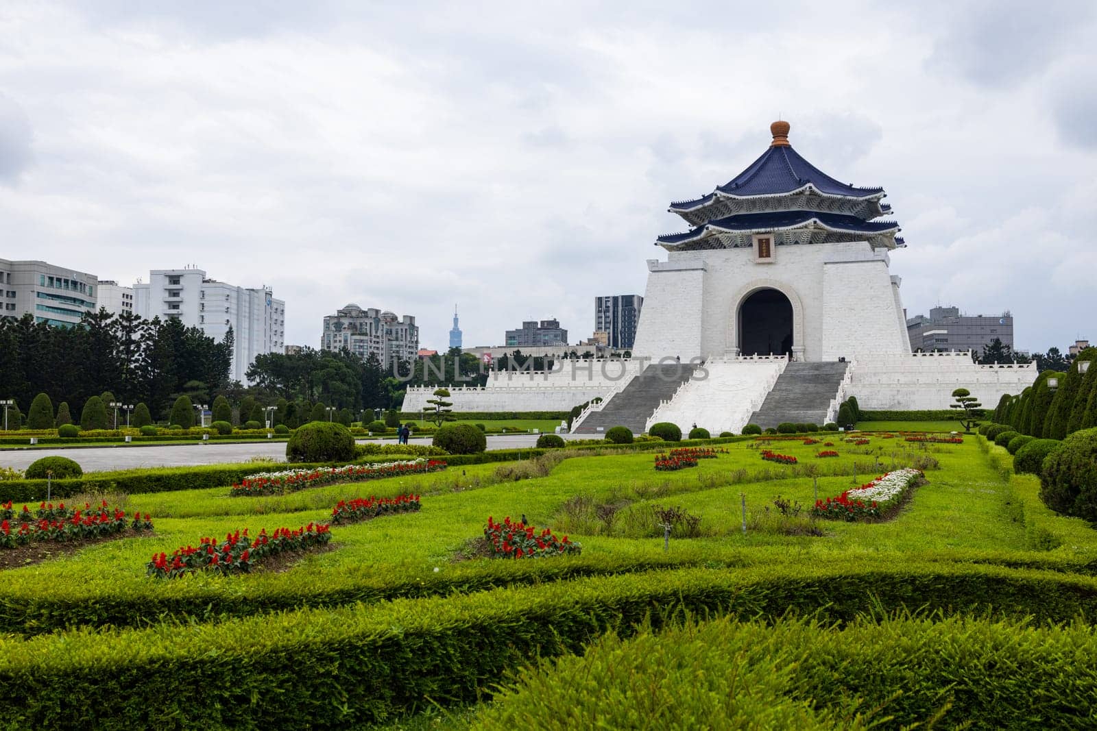 Taipei, Taiwan 07 April 2022: Chiang Kai shek Memorial Hall in Taiwan