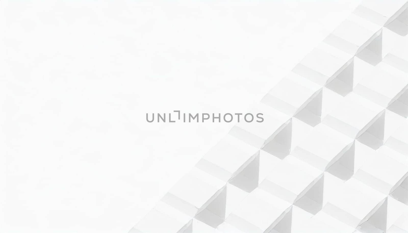 Random shifted white cube boxes block background wallpaper banner with copy space
