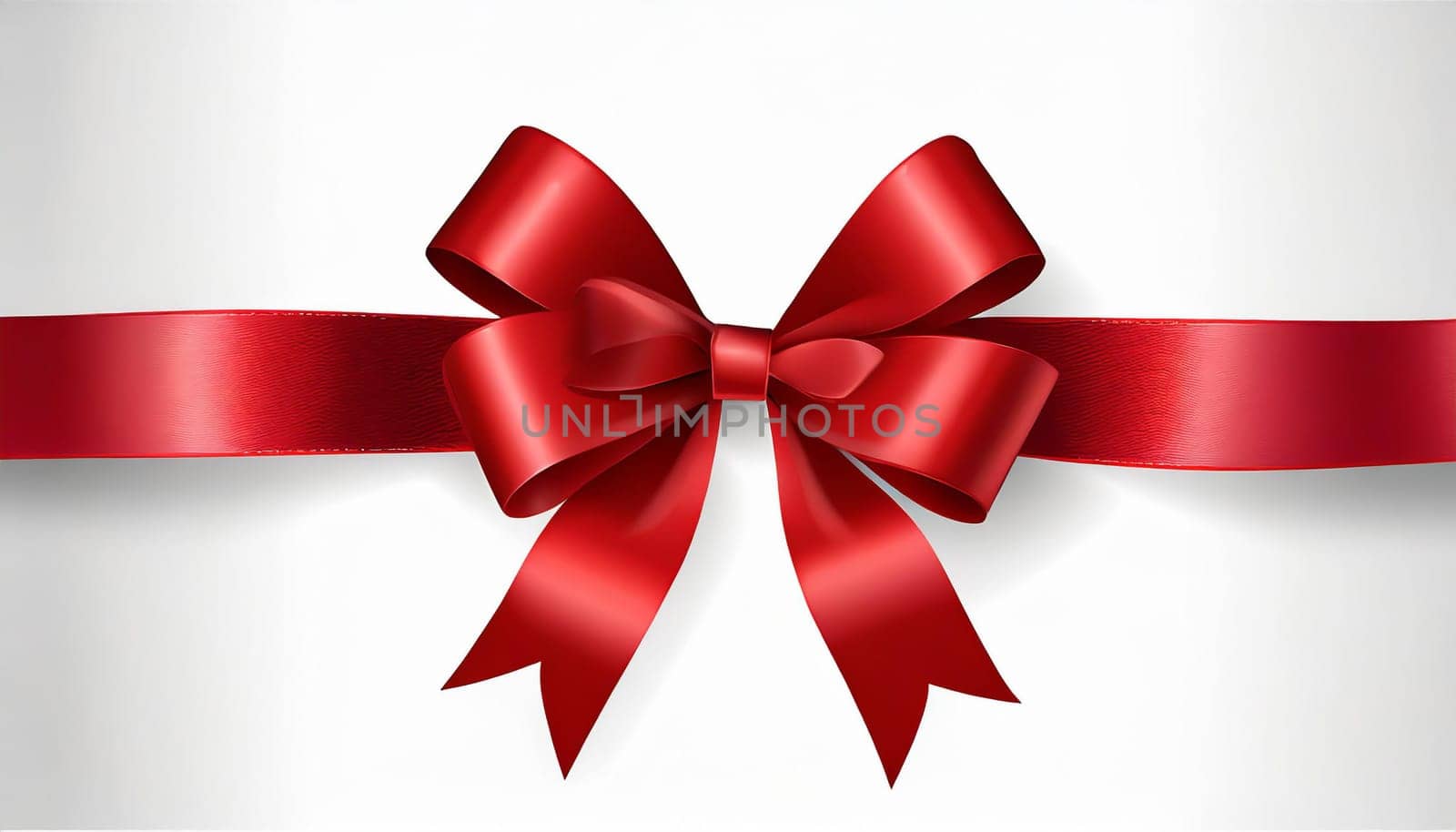 red ribbon on isolated white bacground