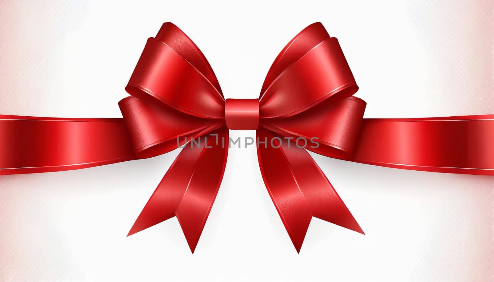 red ribbon on isolated white bacground