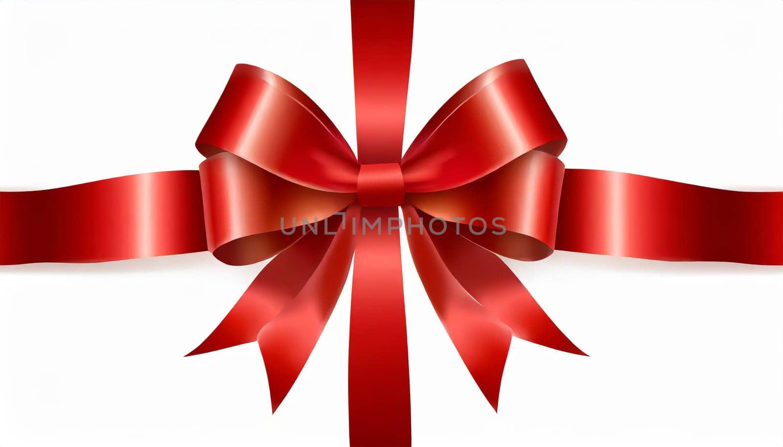 red ribbon on isolated white bacground