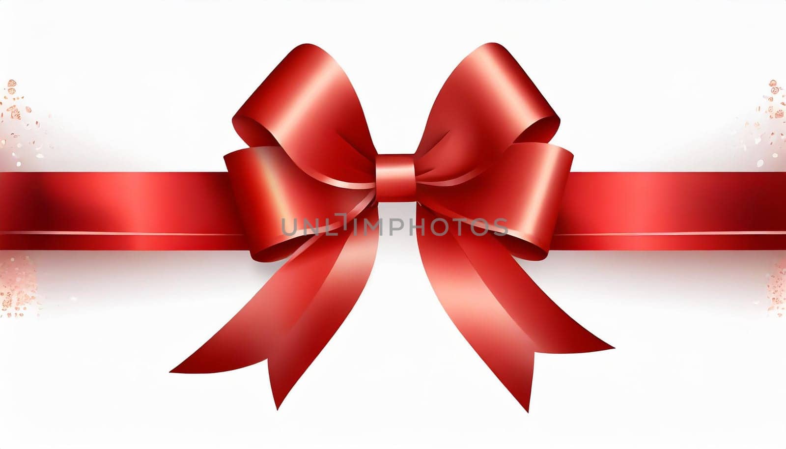 red ribbon on isolated white bacground