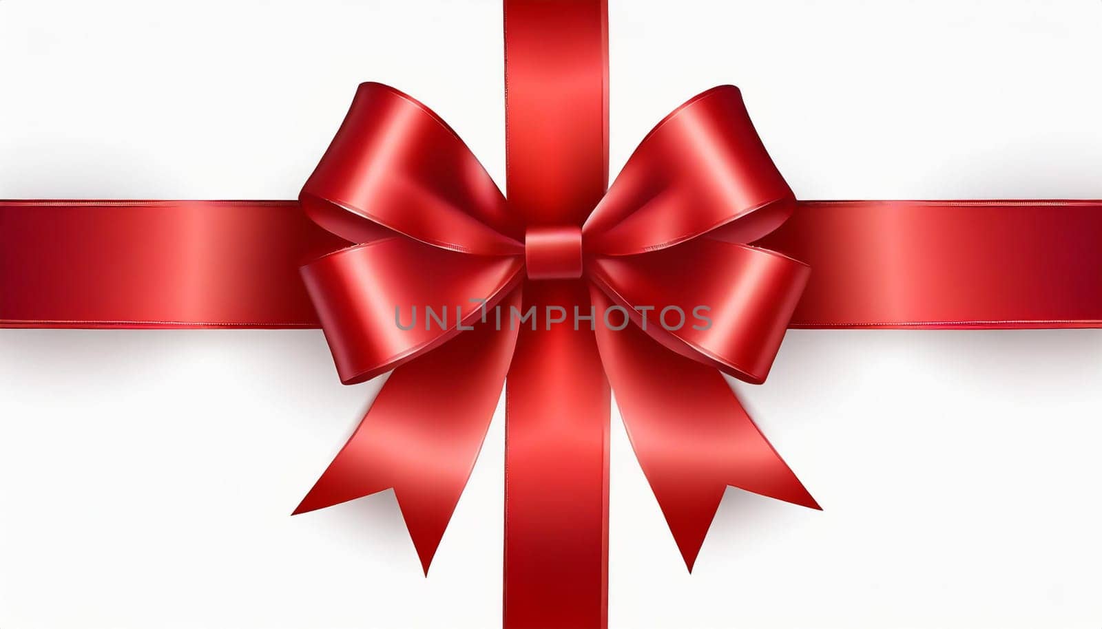 red ribbon on isolated white bacground