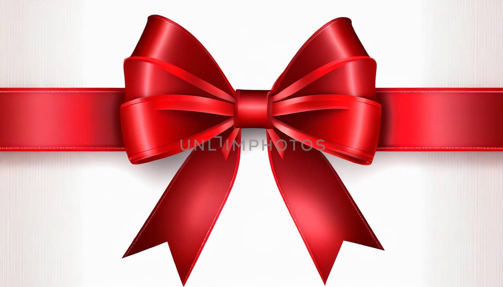 red ribbon on isolated white bacground