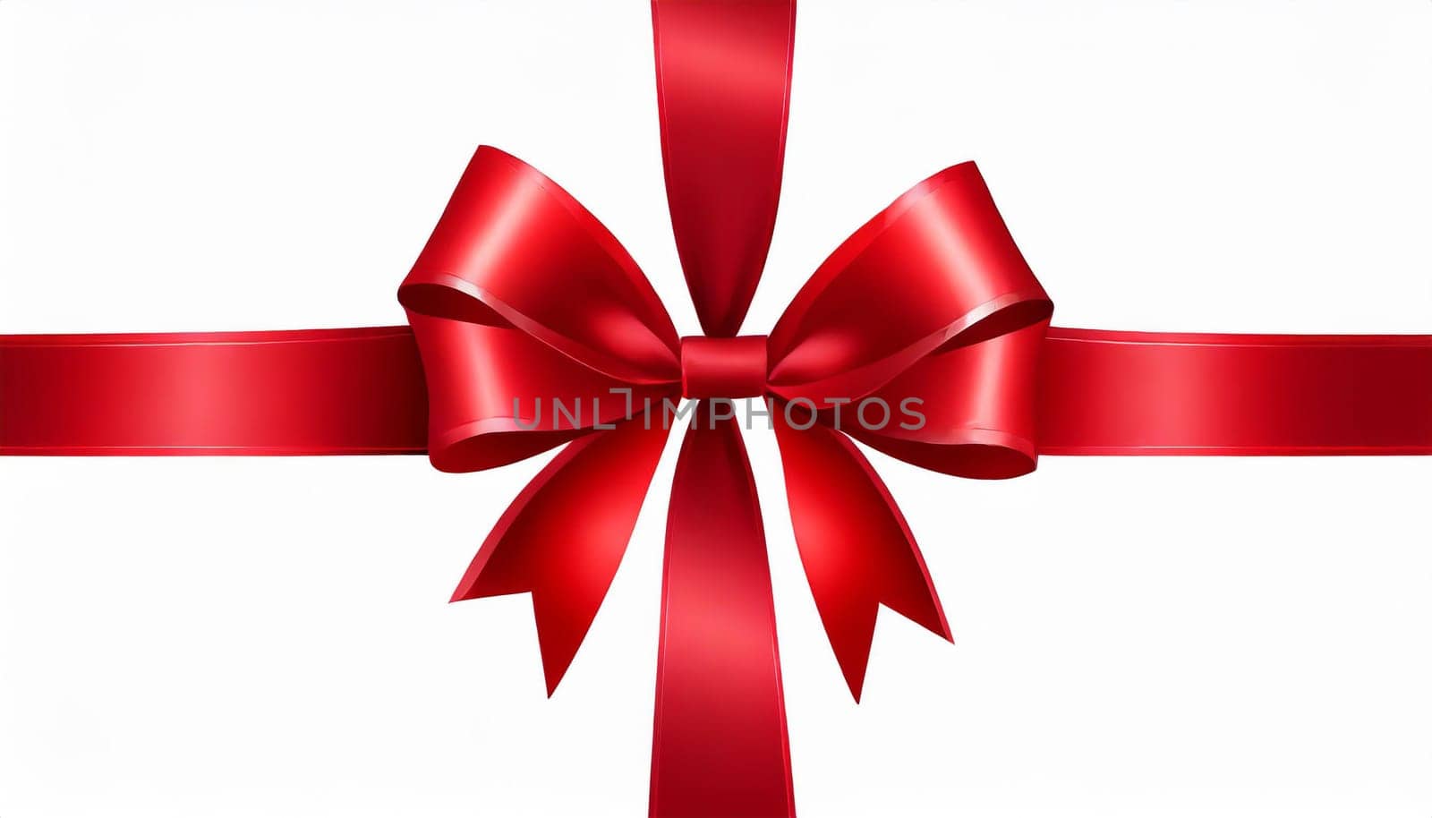 red ribbon on isolated white bacground