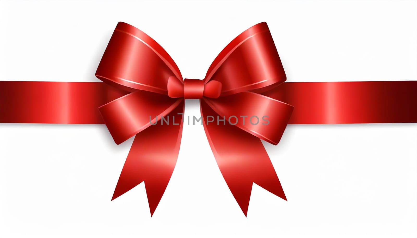 red ribbon on isolated white bacground