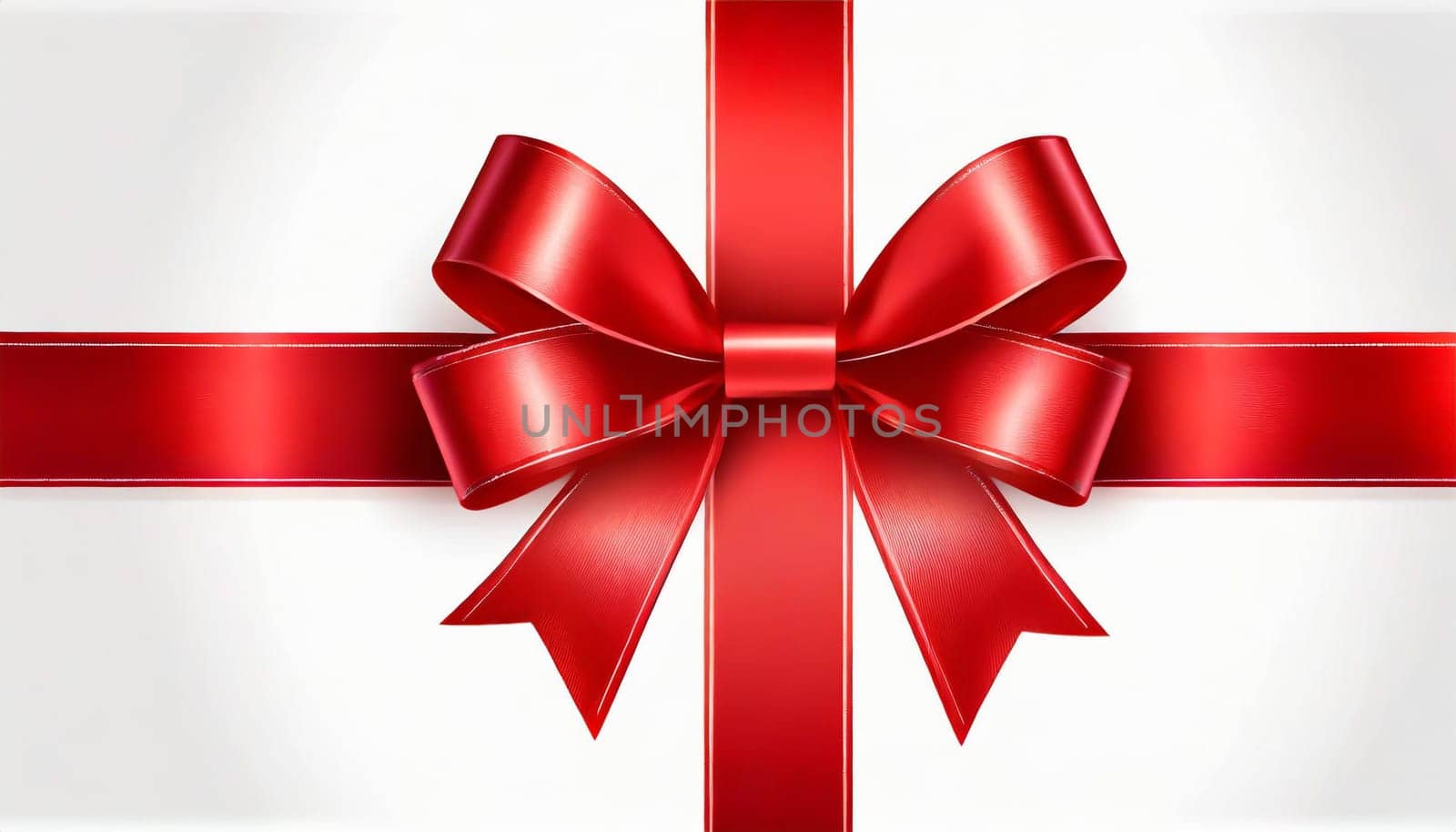 red ribbon on isolated white bacground