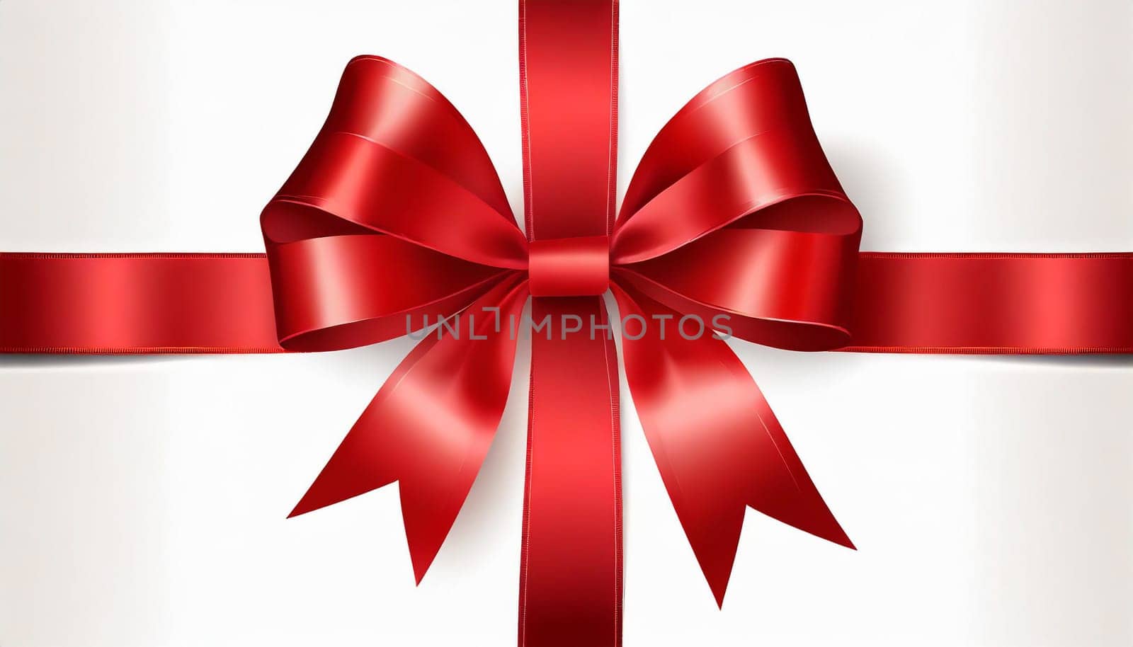 red ribbon on isolated white bacground