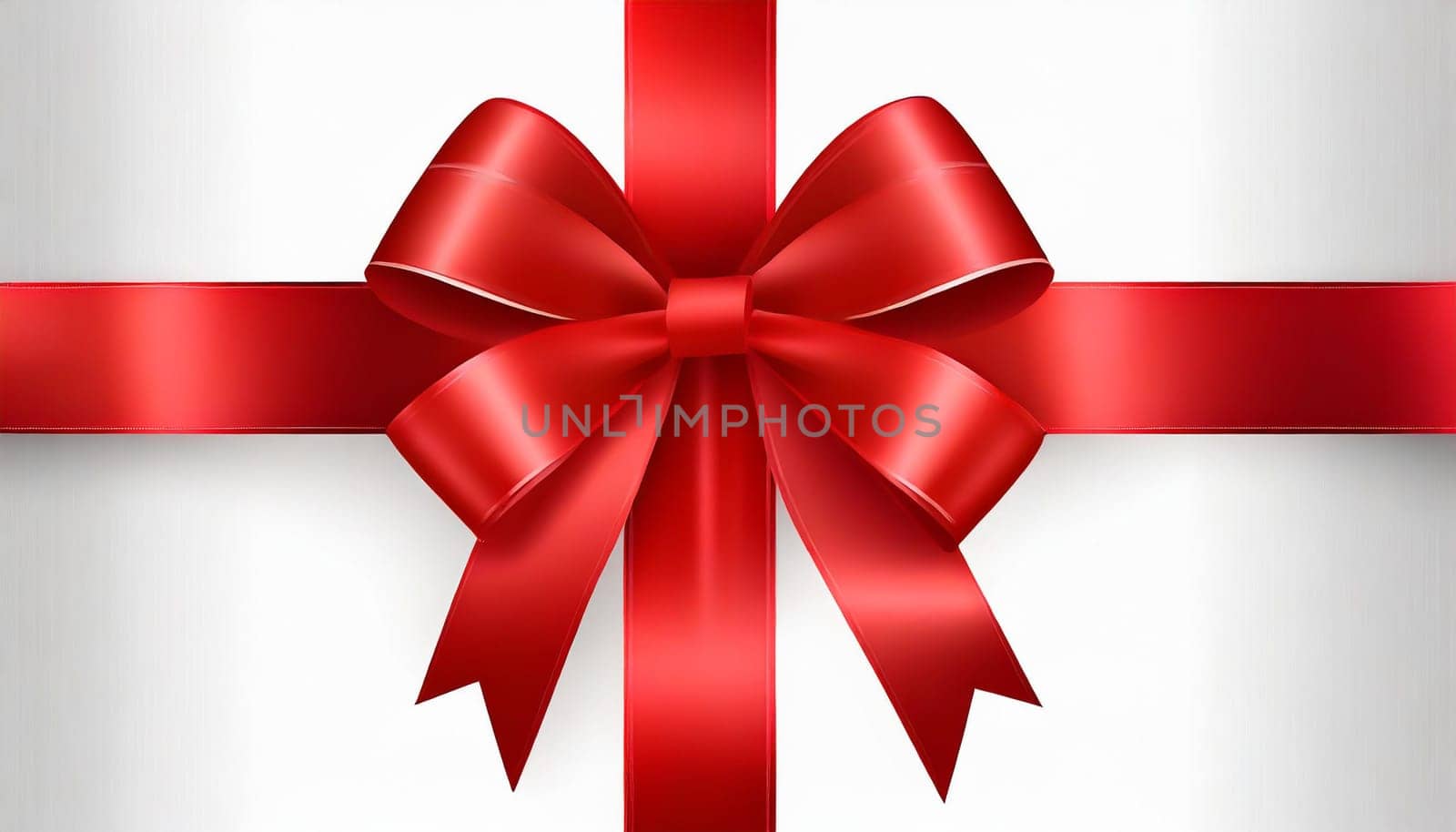 red ribbon on isolated white bacground