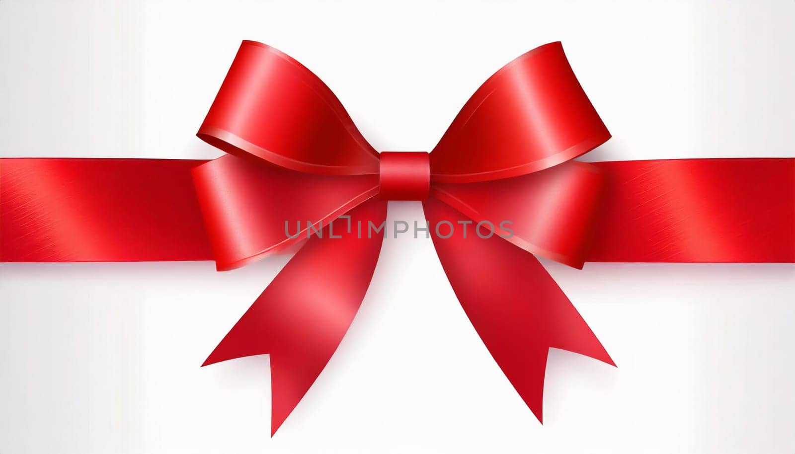 red ribbon on isolated white bacground