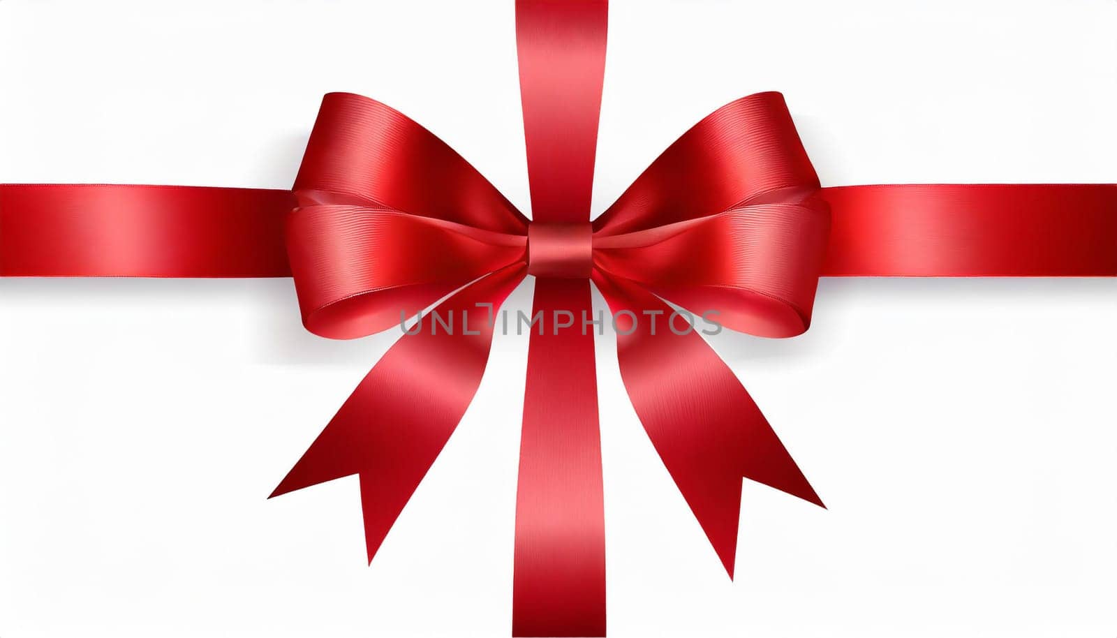 red ribbon on isolated white bacground