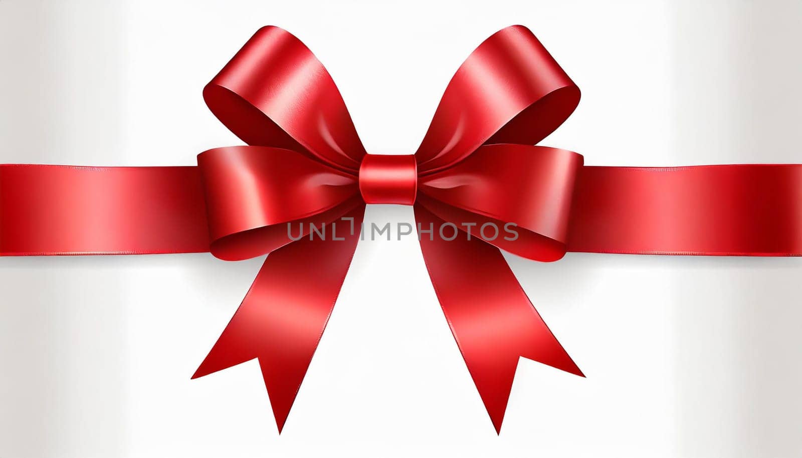 red ribbon on isolated white bacground