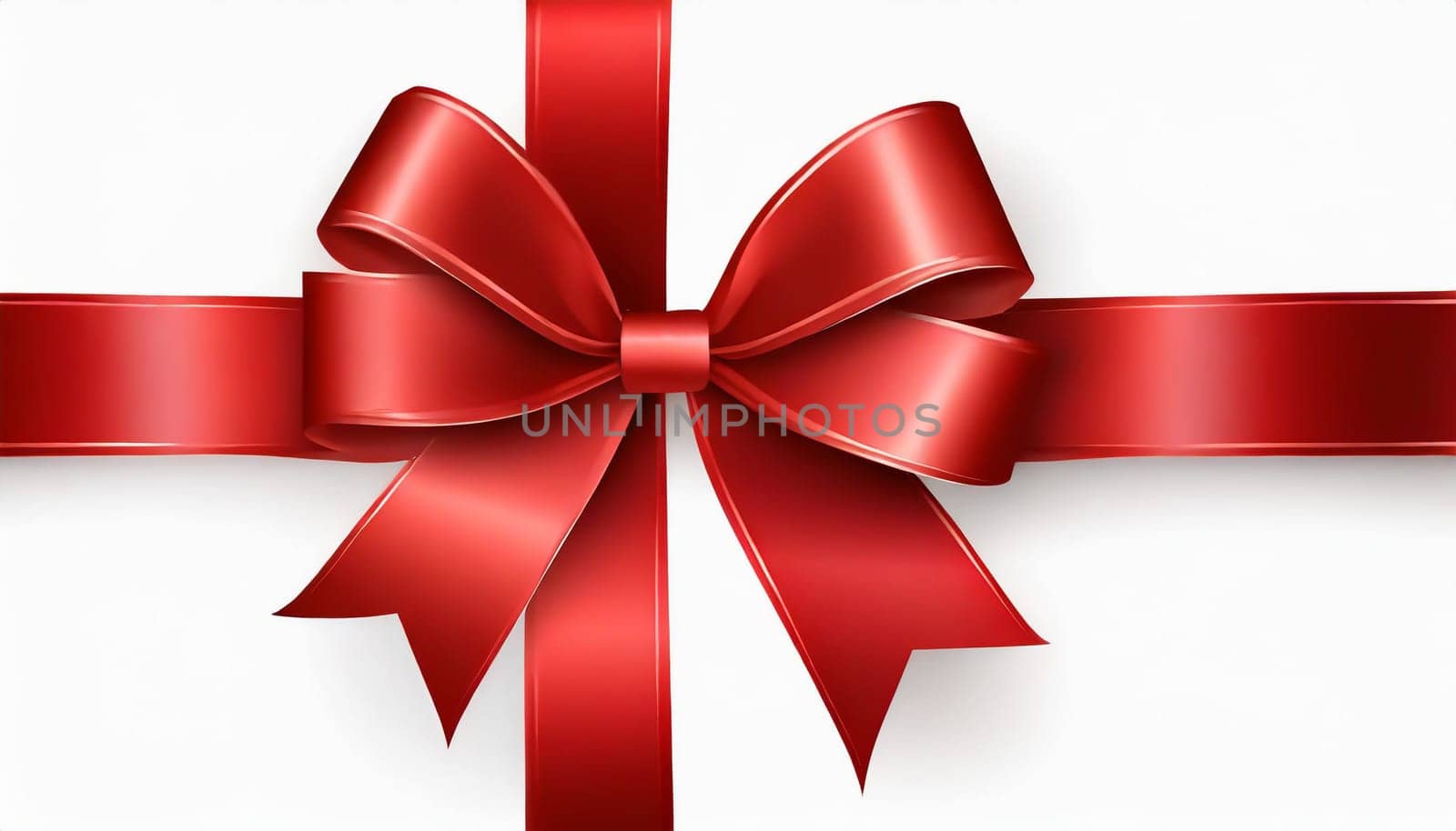red ribbon on isolated white bacground