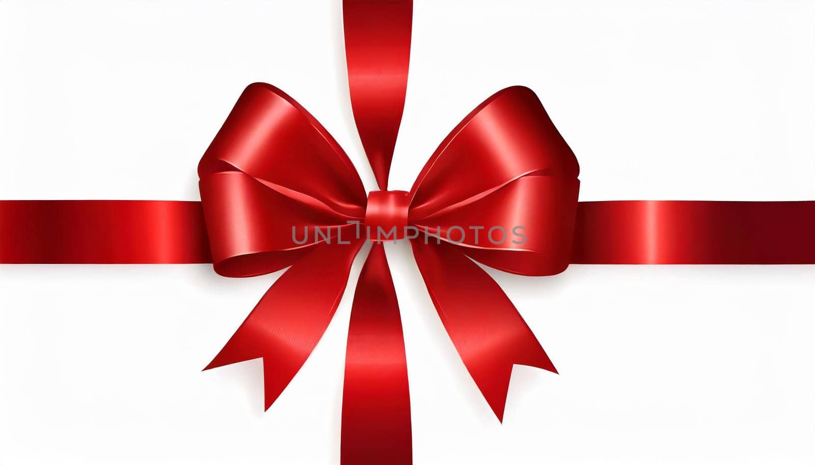 red ribbon on isolated white bacground