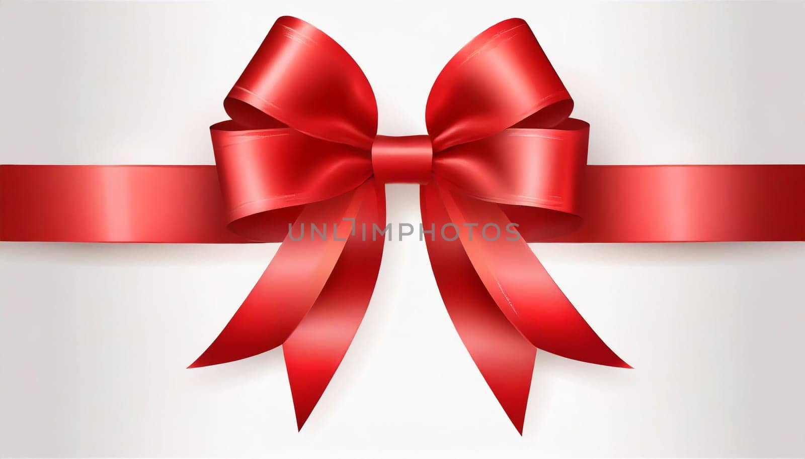 red ribbon on isolated white bacground
