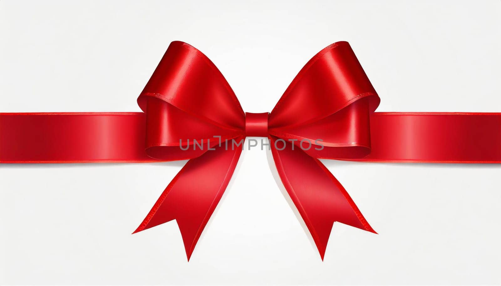 red ribbon on isolated white bacground