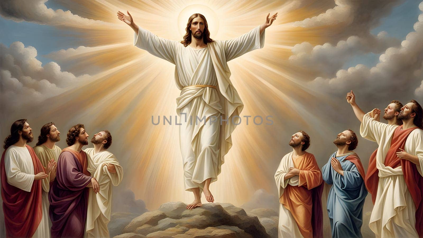 Abstract art of Jesus Christ resurrection