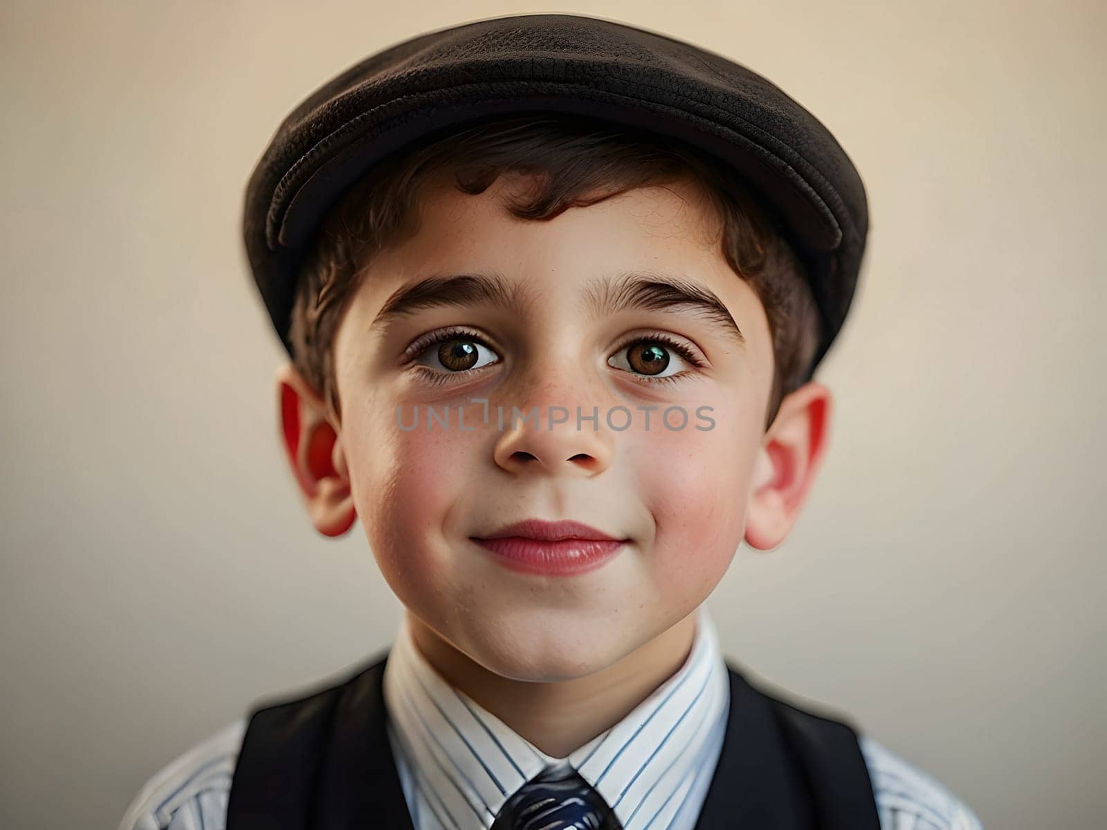 Portrait of the cute Jewish boy
