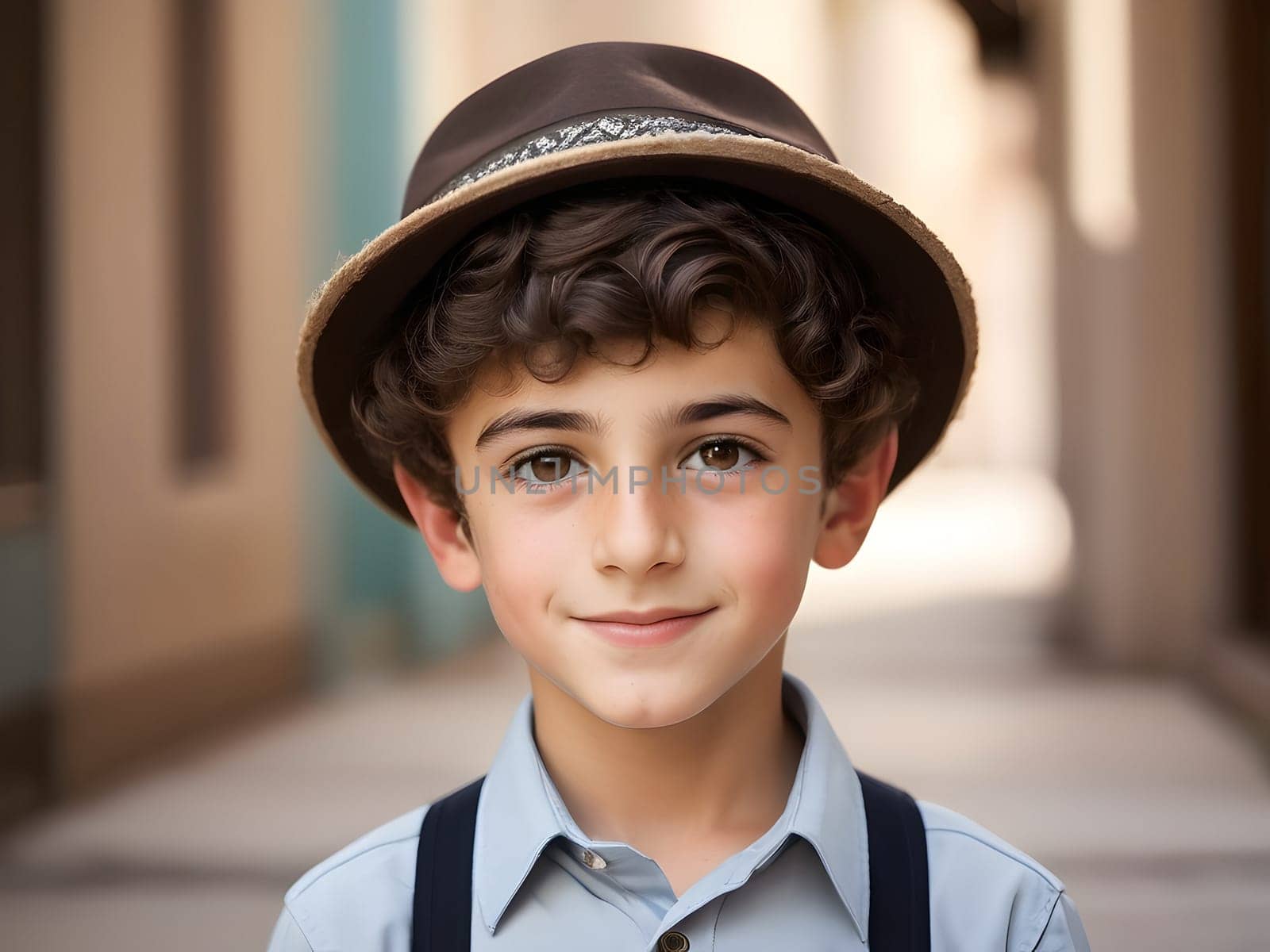 Portrait of the cute Jewish boy