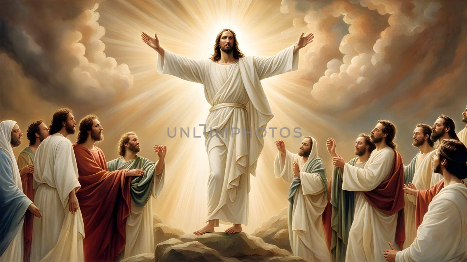 Abstract art of Jesus Christ resurrection