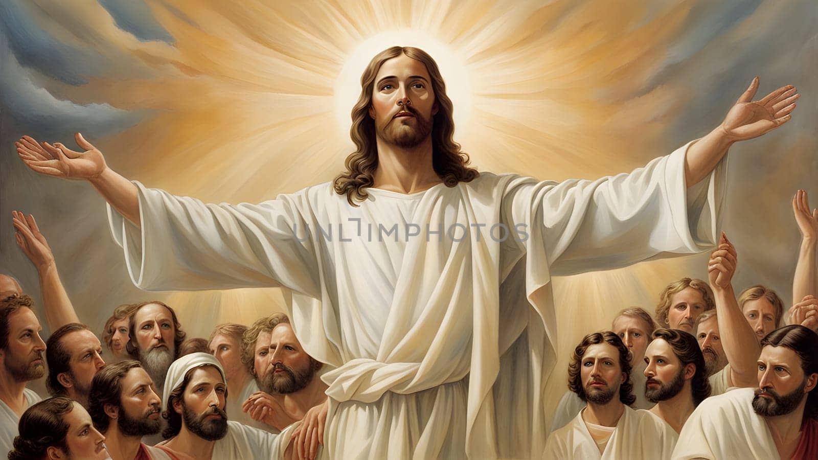Abstract art of Jesus Christ resurrection