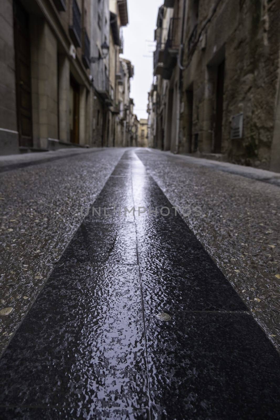 Detail of old street in an old medieval town in Spain