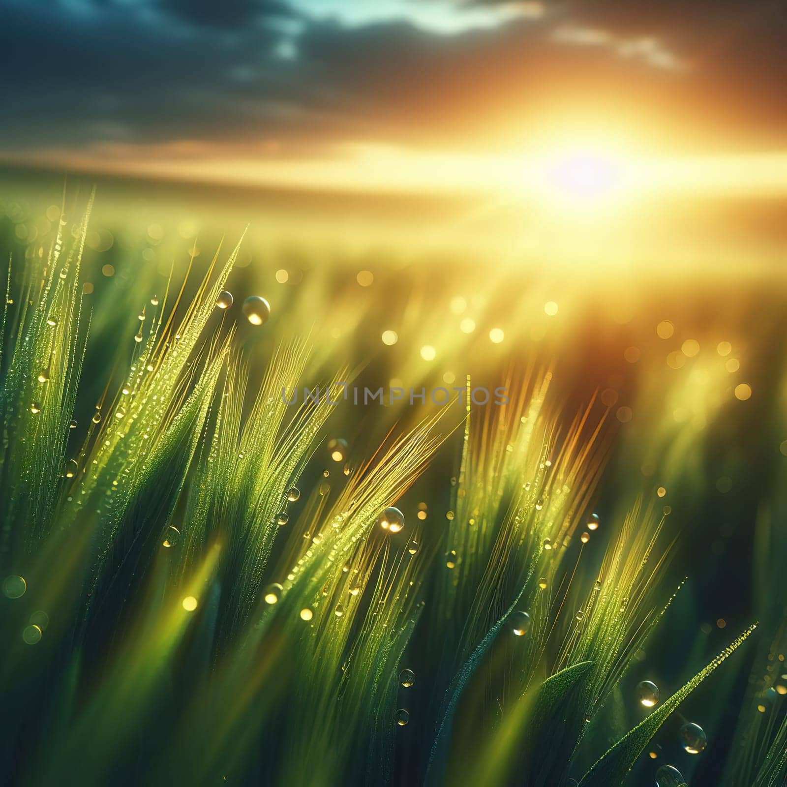 Cereal field in a sunny day. Generated AI