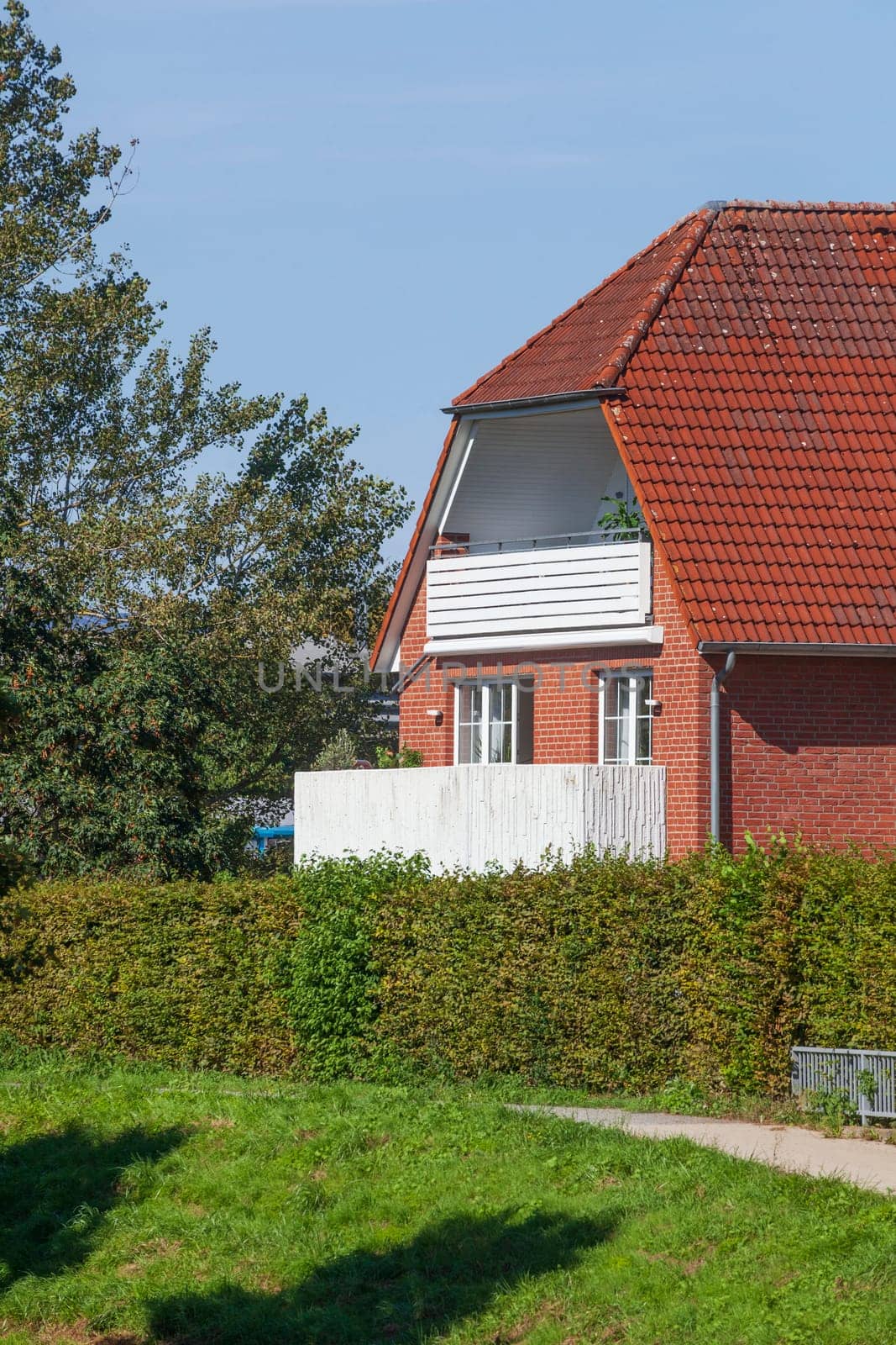 Residential buildings, modern brick residential buildings, Wunstorf, Lower Saxony, Germany