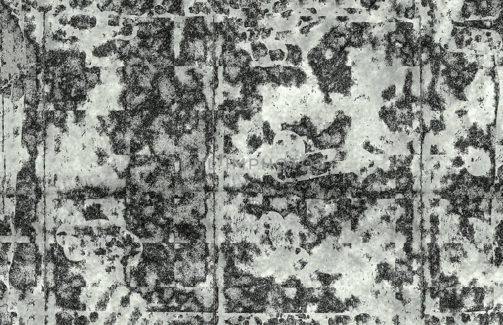Grunge rough texture with gray-white spots on the surface close-up